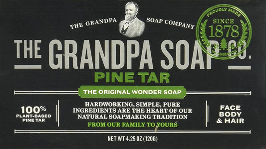 Pine Tar Bar Soap by The Grandpa Soap Company | The Original Wonder Soap | 3-in-1 Cleanser, Deodorizer and Moisturizer | 4.25 Oz.