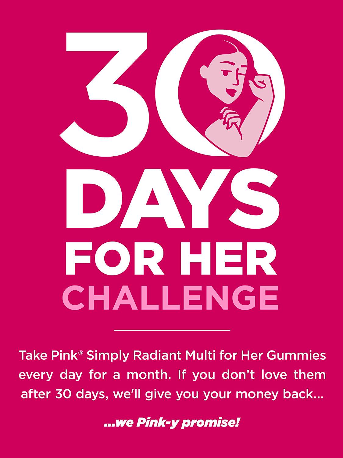 Pink Simply Radiant Multivitamin for Women | 60 Natural Mixed Berry Flavor Gummies | Nutrients from A to Z | Plus Collagen and Biotin | Non-GMO and Gluten Free | Created by Women for Women