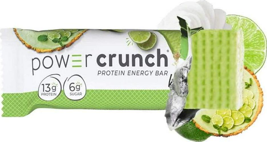 Power Crunch | Protein Energy Wafer Bar - 13g Whey Protein Isolate, Low Sugar, Low Carb, Micro Peptides, Delicious, Light, Naturally Flavored | (Key Lime - 1 Pack - 5 Bars)