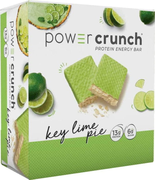 Power Crunch | Protein Energy Wafer Bar - 13g Whey Protein Isolate, Low Sugar, Low Carb, Micro Peptides, Delicious, Light, Naturally Flavored | (Key Lime - 1 Pack - 5 Bars)