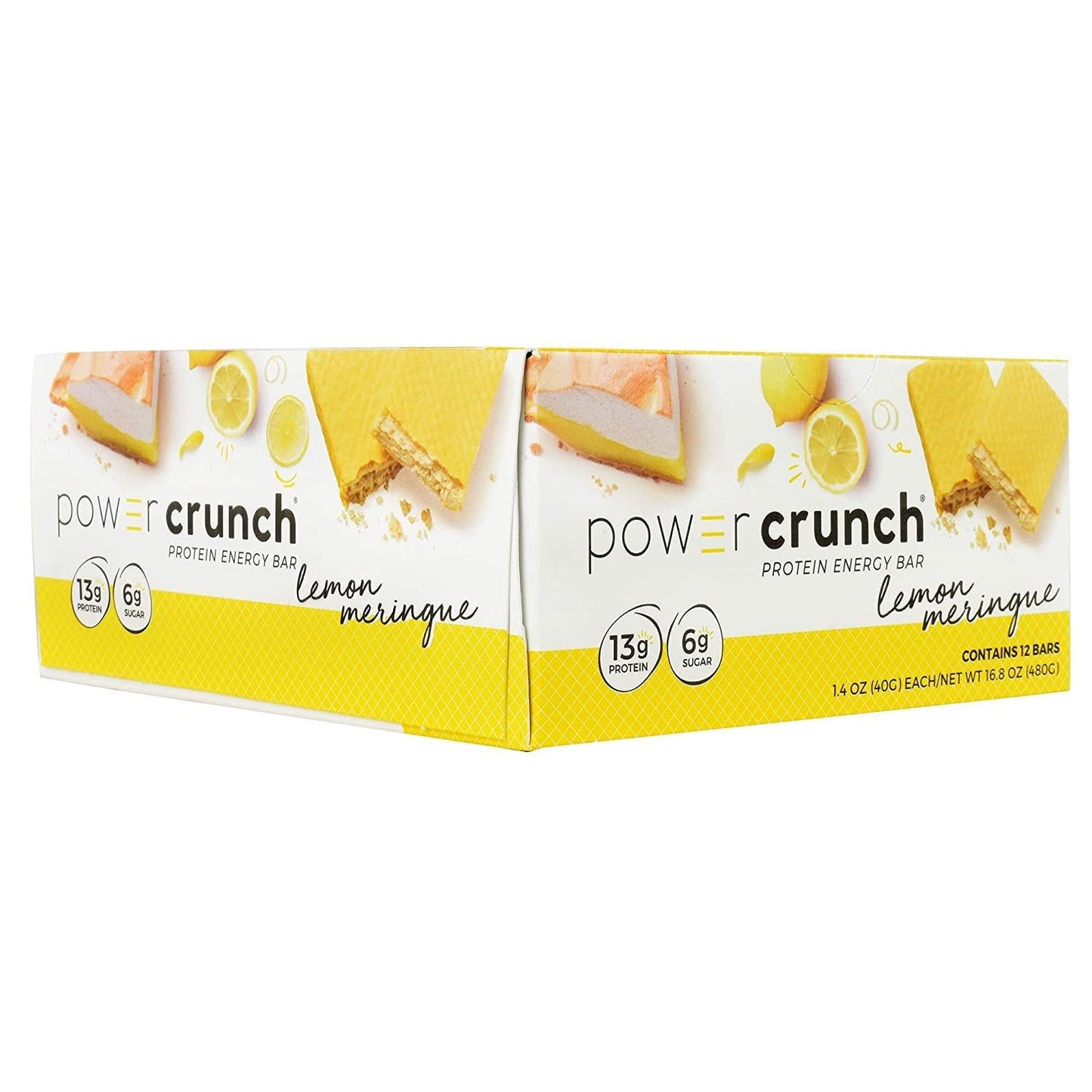 Power Crunch Whey Protein Bars, High Protein Snacks with Delicious Taste, Lemon Meringue, 1.4 Ounce (12 Count)