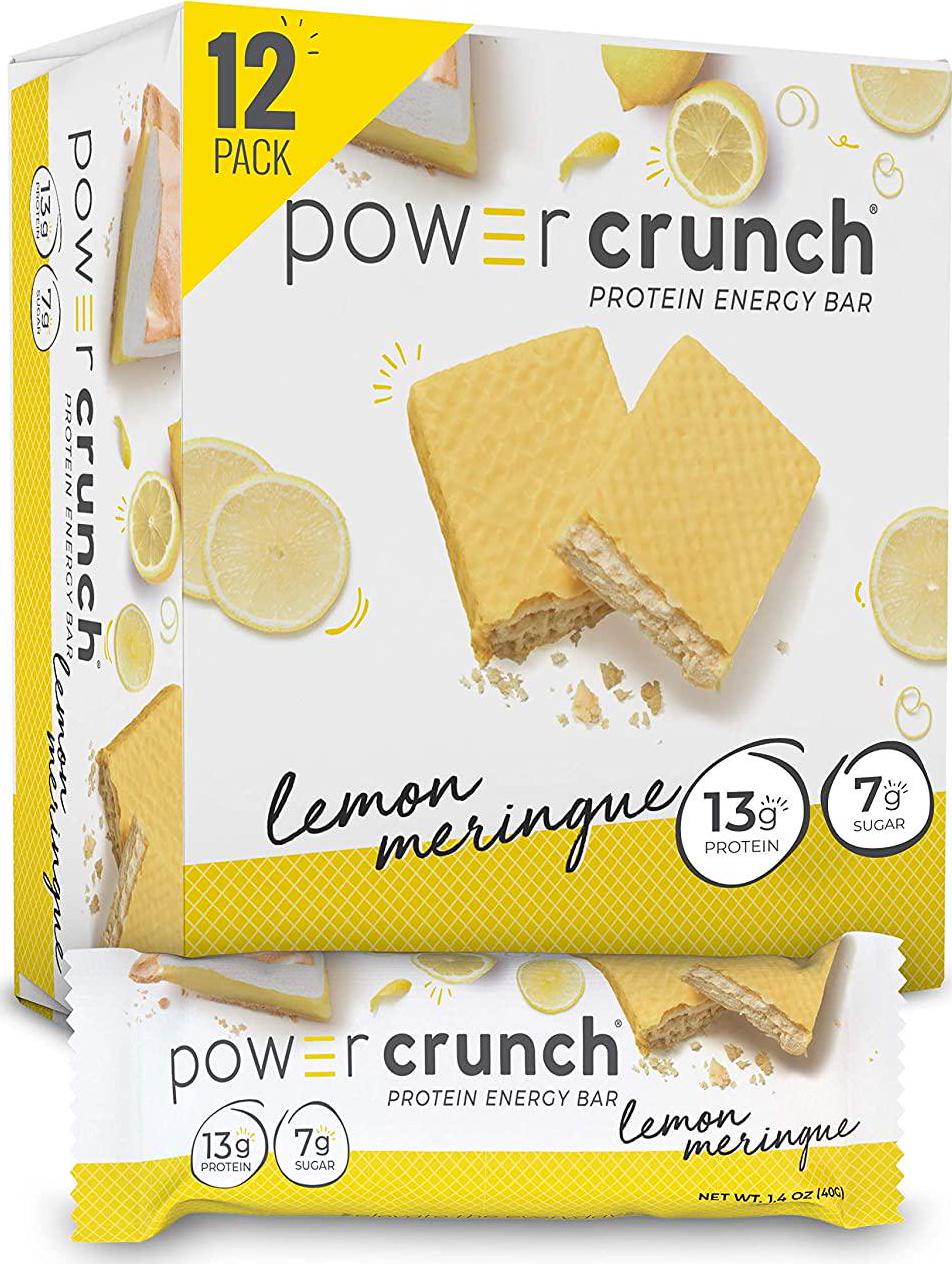 Power Crunch Whey Protein Bars, High Protein Snacks with Delicious Taste, Lemon Meringue, 1.4 Ounce (12 Count)