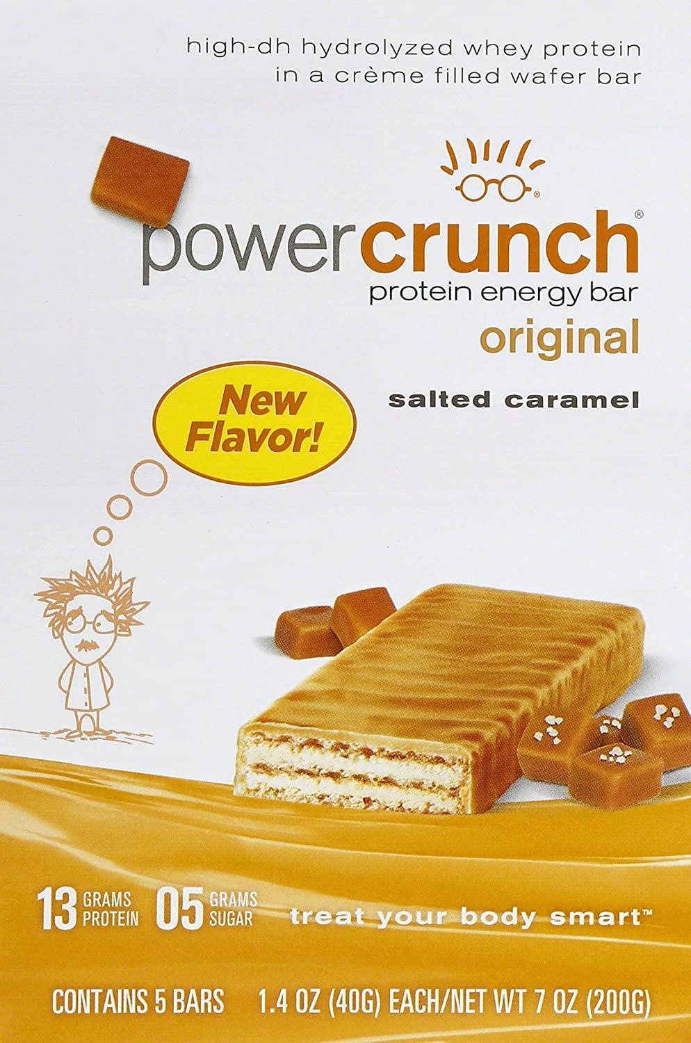Power Crunch Whey Protein Bars, High Protein Snacks with Delicious Taste, Salted Caramel, 1.4 Ounce (12 Count)