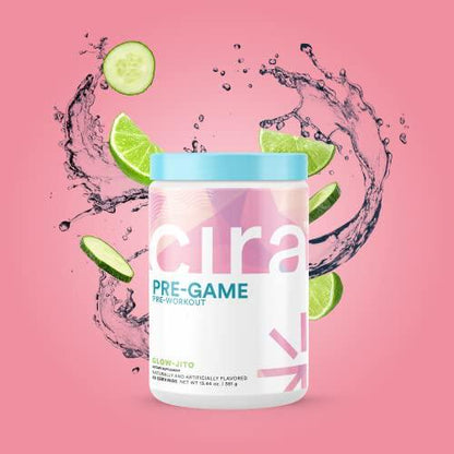 Pre-Game Pre Workout Powder for Women - Preworkout Energy Supplement for Nitric Oxide Boosting, Endurance, Focus, and Strength - 30 Servings, Glow-Jito