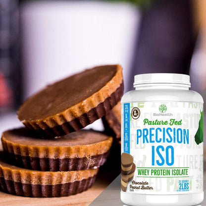 Precision ISO Chocolate Peanut Butter (2lb) | 27g Premium Pasture Fed Whey Protein Isolate | Zero Sugar | 28 Servings