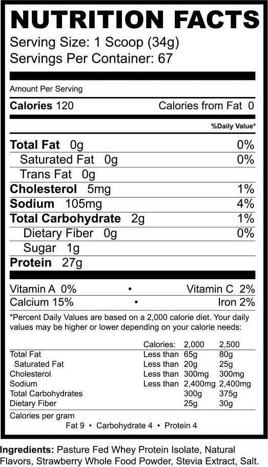 Precision ISO Strawberry Shortcake (5lb) | 27g Whey Protein Isolate | Non-GMO | Sugar Free | 70 Servings