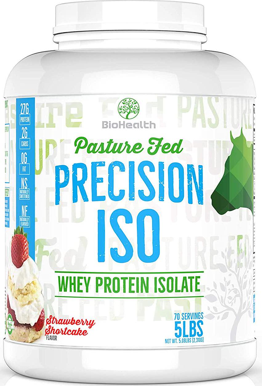 Precision ISO Strawberry Shortcake (5lb) | 27g Whey Protein Isolate | Non-GMO | Sugar Free | 70 Servings