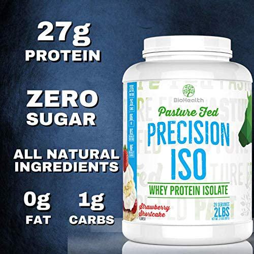 Precision ISO Strawberry Shortcake (5lb) | 27g Whey Protein Isolate | Non-GMO | Sugar Free | 70 Servings