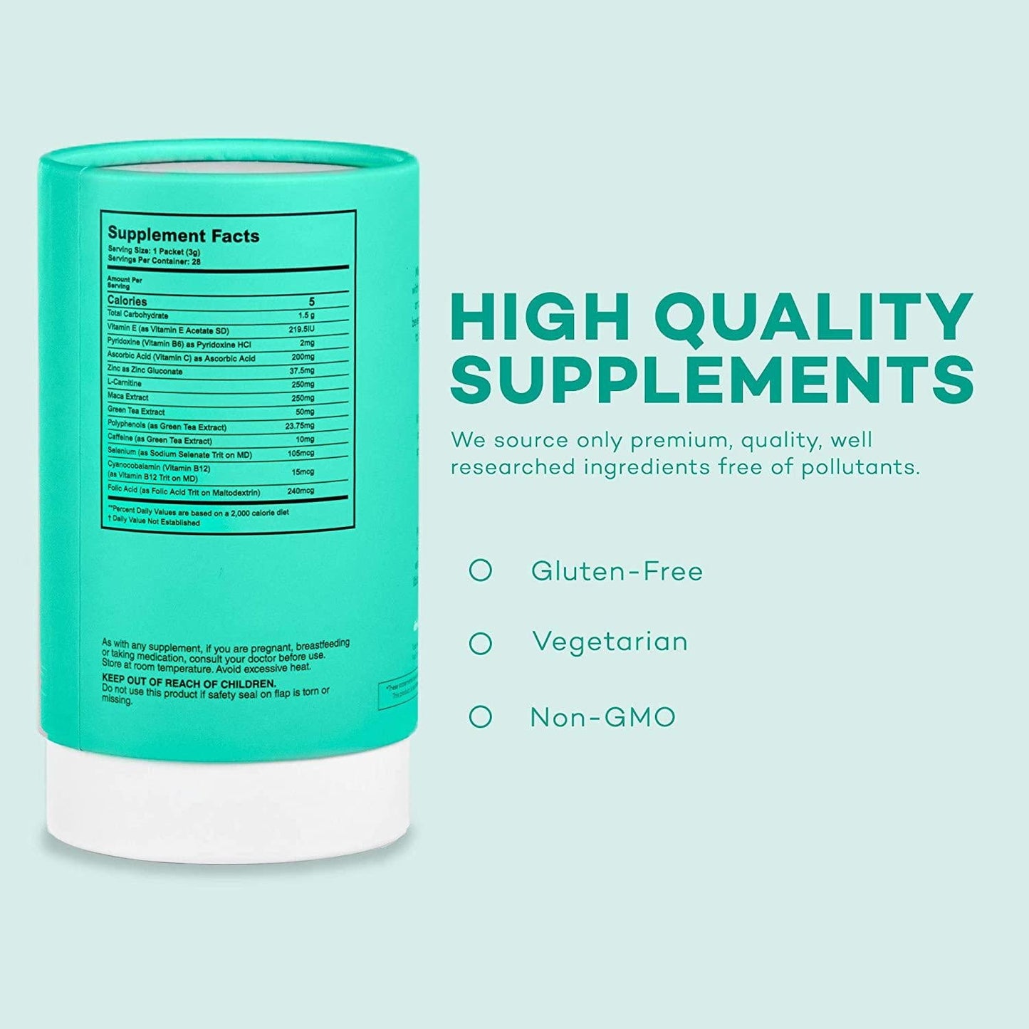 Premama Mens Fertility Support Vitamin Drink Mix | Male Fertility Supplement | Vegan Multivitamin Support Sperm Count Quality Motility | 1 Pack, 28 Servings