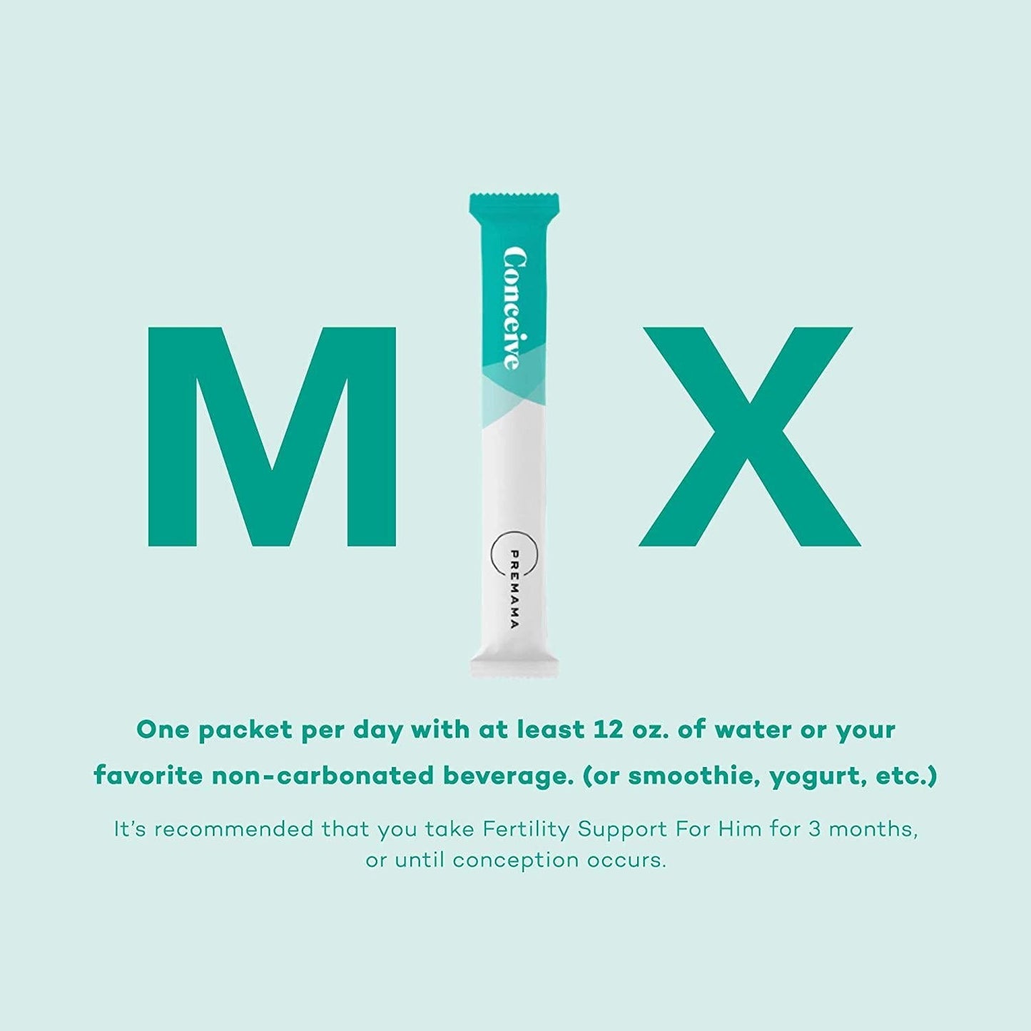 Premama Mens Fertility Support Vitamin Drink Mix | Male Fertility Supplement | Vegan Multivitamin Support Sperm Count Quality Motility | 1 Pack, 28 Servings