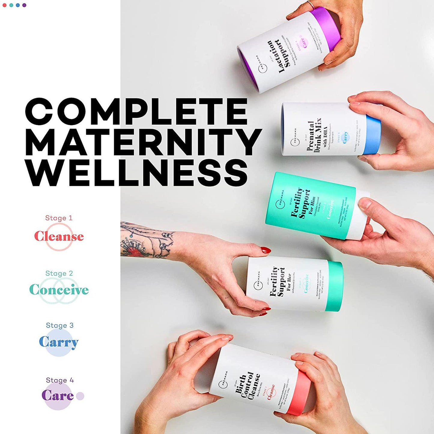 Premama Mens Fertility Support Vitamin Drink Mix | Male Fertility Supplement | Vegan Multivitamin Support Sperm Count Quality Motility | 1 Pack, 28 Servings