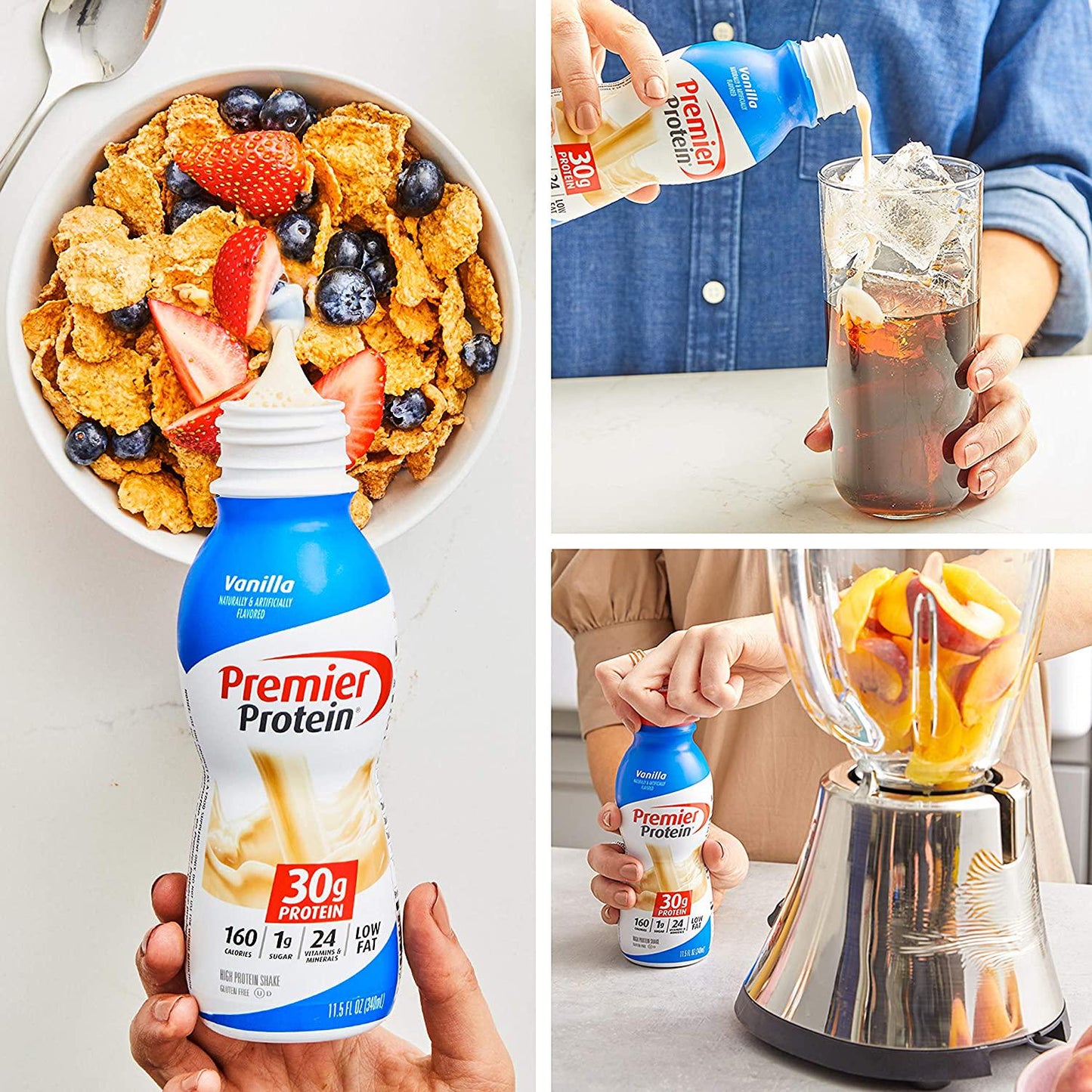 Premier Protein 30g Protein Shake, Vanilla, 11.5 fl oz Shake, (12 count)