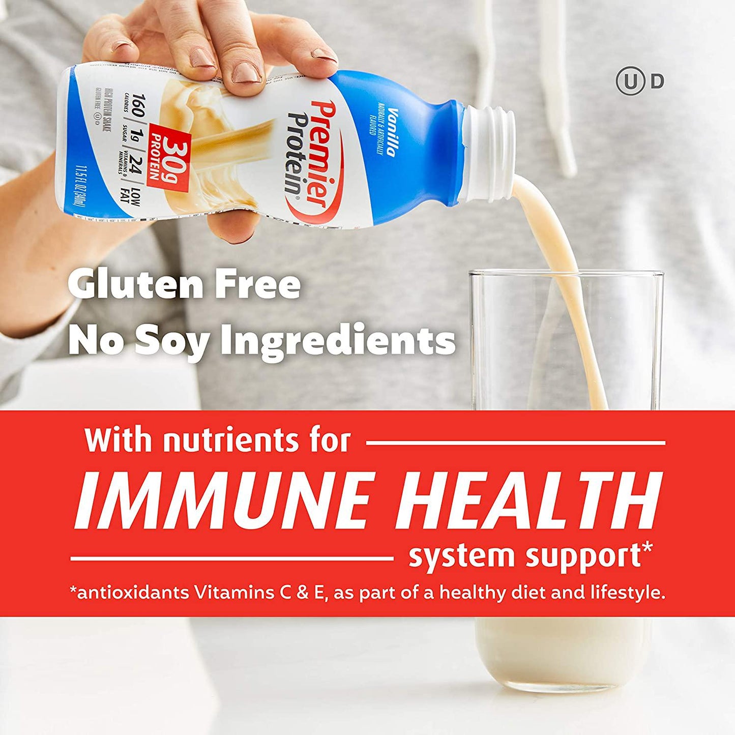 Premier Protein 30g Protein Shake, Vanilla, 11.5 fl oz Shake, (12 count)