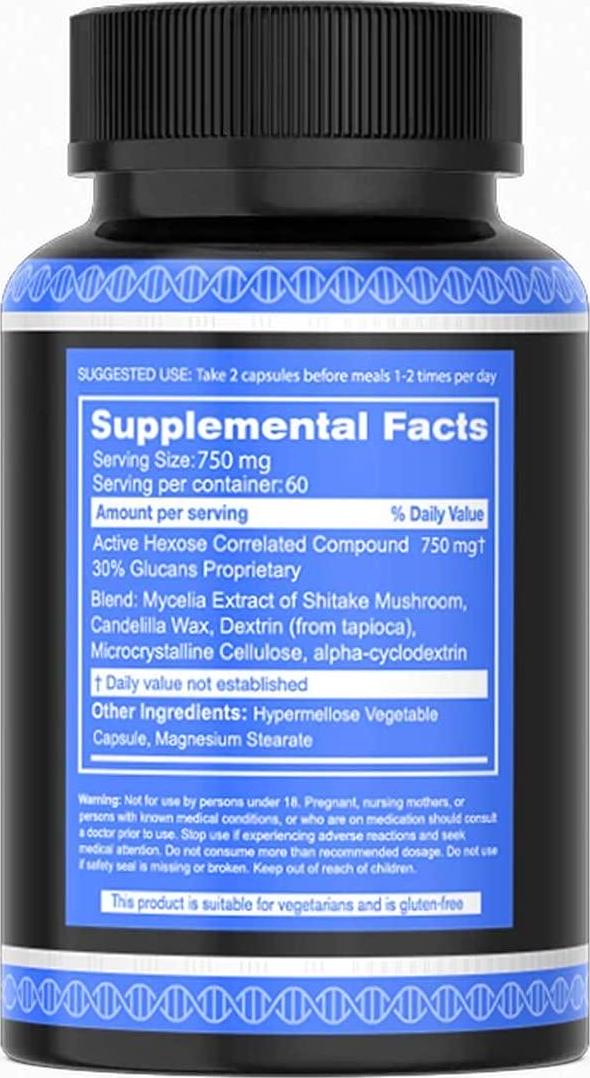 Premium Active Hexose Correlated Compound - Prodigy Life - 750mg per Serving, 120 Vegan caps