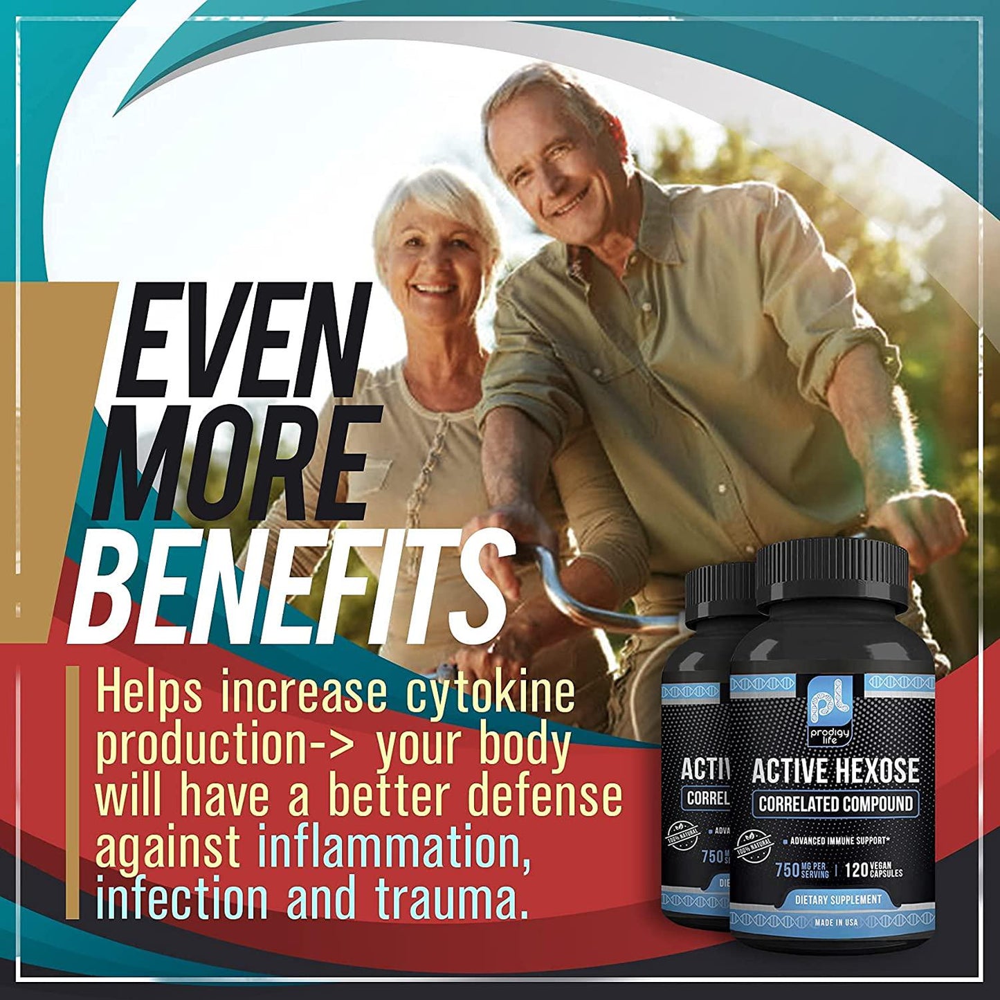 Premium Active Hexose Correlated Compound - Prodigy Life - 750mg per Serving, 120 Vegan caps