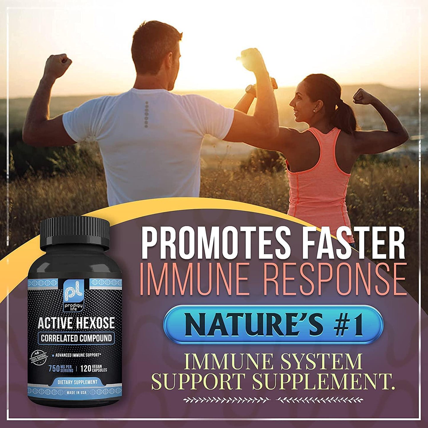 Premium Active Hexose Correlated Compound - Prodigy Life - 750mg per Serving, 120 Vegan caps