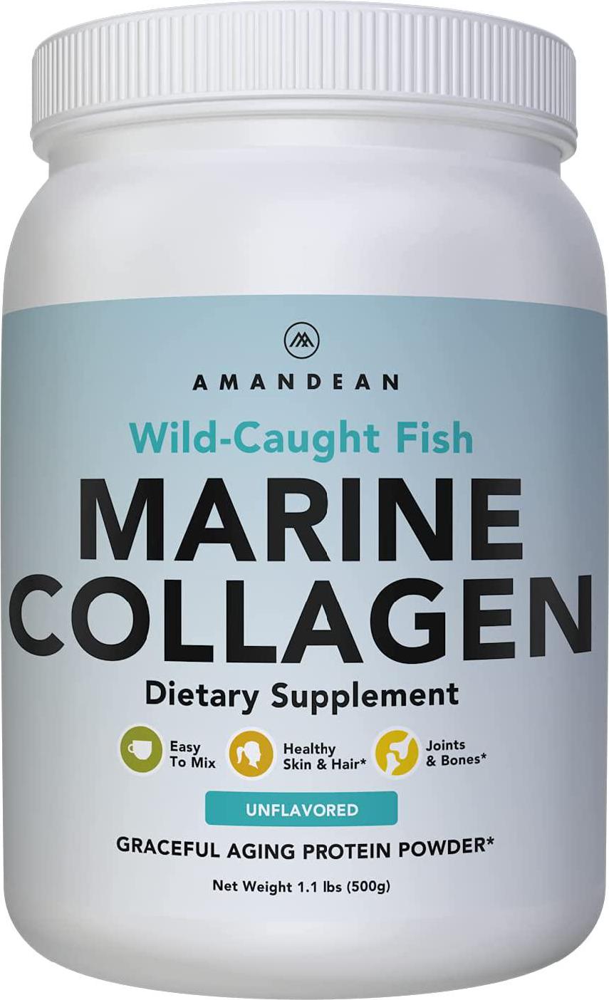 Premium Anti-Aging Marine Collagen Powder 17.6 Oz | Wild-Caught Hydrolyzed Fish Collagen Peptides | Type 1 and 3 Collagen Protein Supplement | Amino Acids for Skin, Hair, Nails | Paleo Friendly, Non-GMO