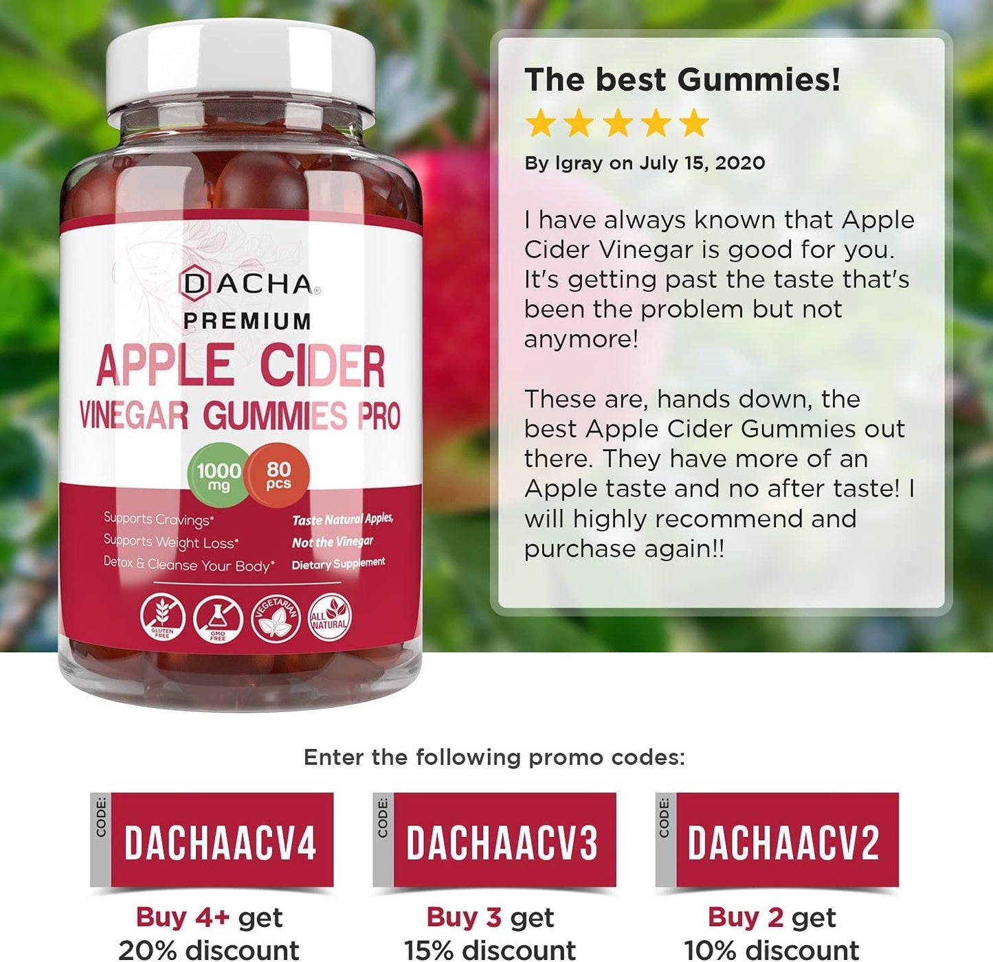 Premium Apple Cider Vinegar Gummies 80 Count, 1000mg Raw, Organic, Unfiltered ACV from The Mother, Not Sticky, Immune, Detox, Fitness and Acid Reflux Heartburn Pomegranate Beet Root Vitamin B9 B12