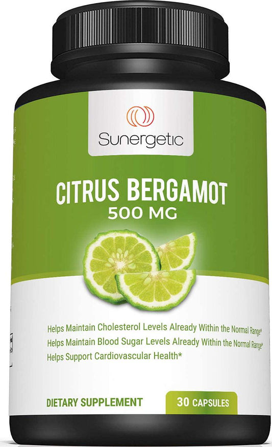 Premium Bergamot Capsules – Made with Organic Bergamot Extract – Clinically Studied Bergamonte To Help Support Healthy Cholesterol and Blood Sugar Levels Within Normal Range–30 Citrus Bergamot Capsules