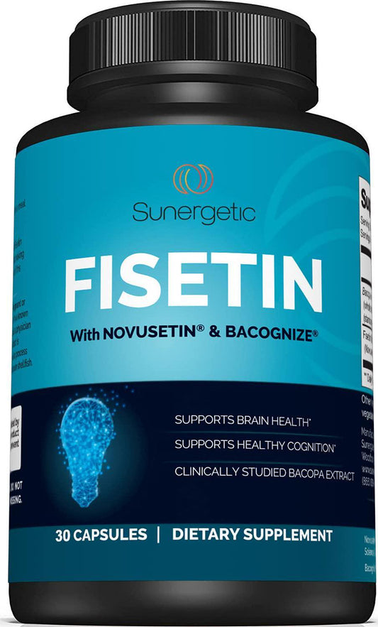 Premium Fisetin Supplement – Powerful Fisetin with Novusetin to Support Healthy Aging and Brain Health – 125mg of Fisetin per Capsule – 30 Fisetin Capsules