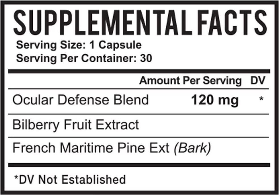 Premium Vision Vitamins: Bravado Labs Eye Vitamins - Glaucoma Supplement w/Bilberry Extract and Maritime Pine Bark - Supports Normal Ocular Pressure and Circulation [30 Capsules]