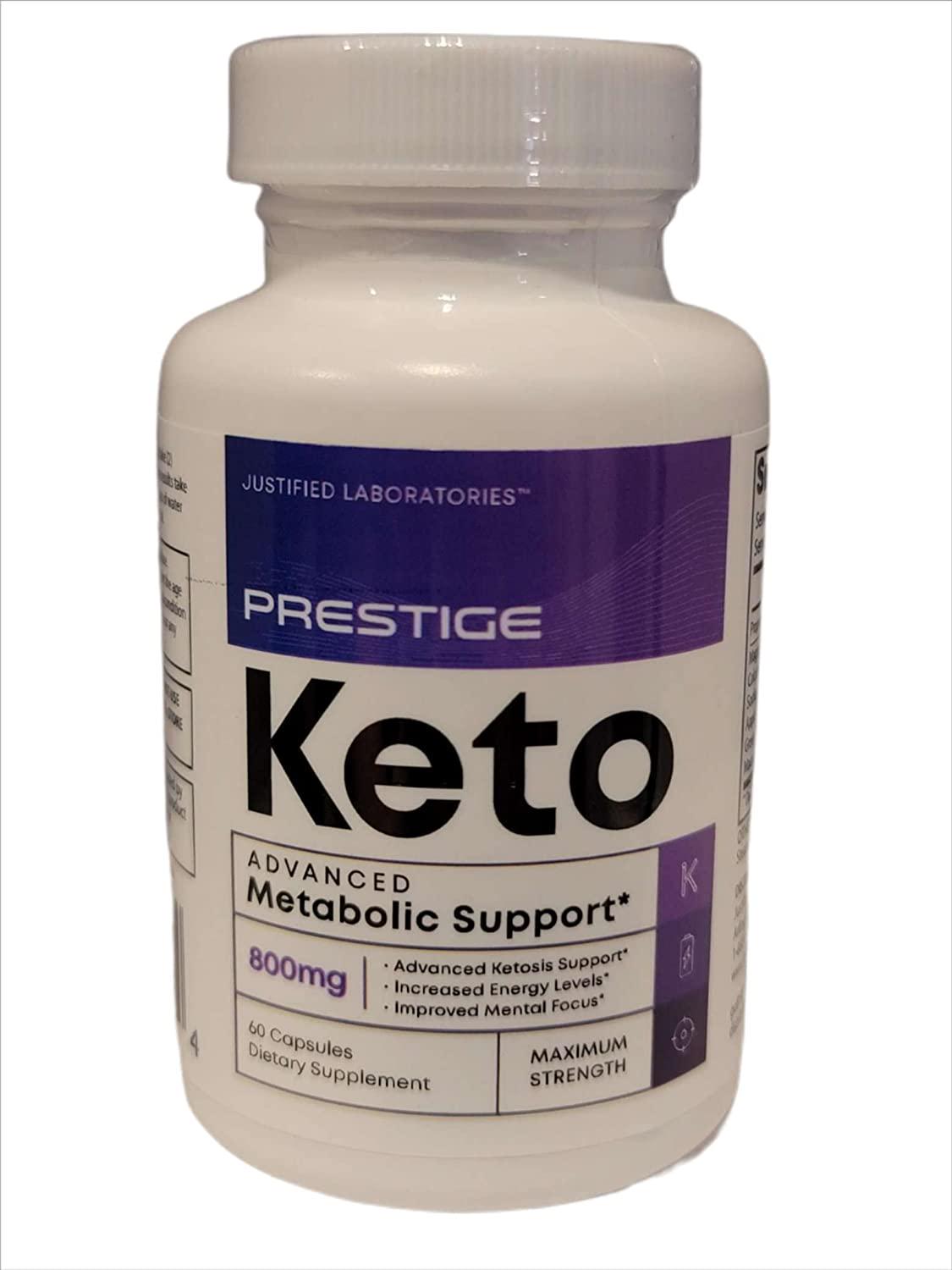 Prestige Keto Pills Includes Apple Cider Vinegar goBHB Exogenous Ketones Advanced Ketogenic Supplement Ketosis Support for Men Women 60 Capsules