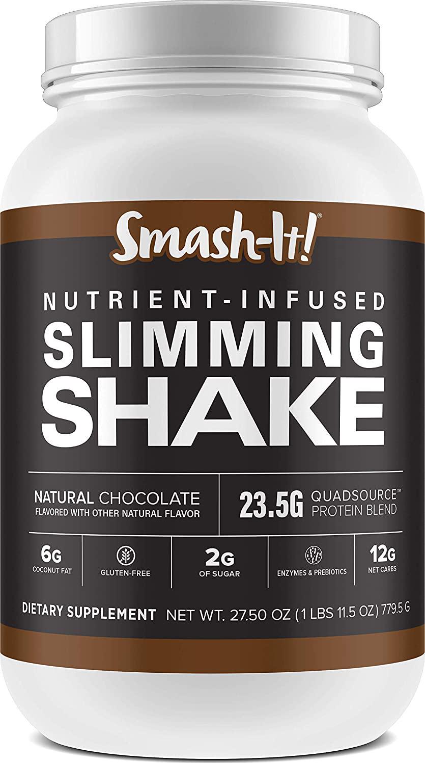 Primal Labs Smash-It Nutrient Infused Low Carb Protein Powder to Help Trim Down, Keto Meal Replacement Shake Powder, Gluten-Free Whey Protein Powder, Delicious Chocolate Flavor, 780 Grams