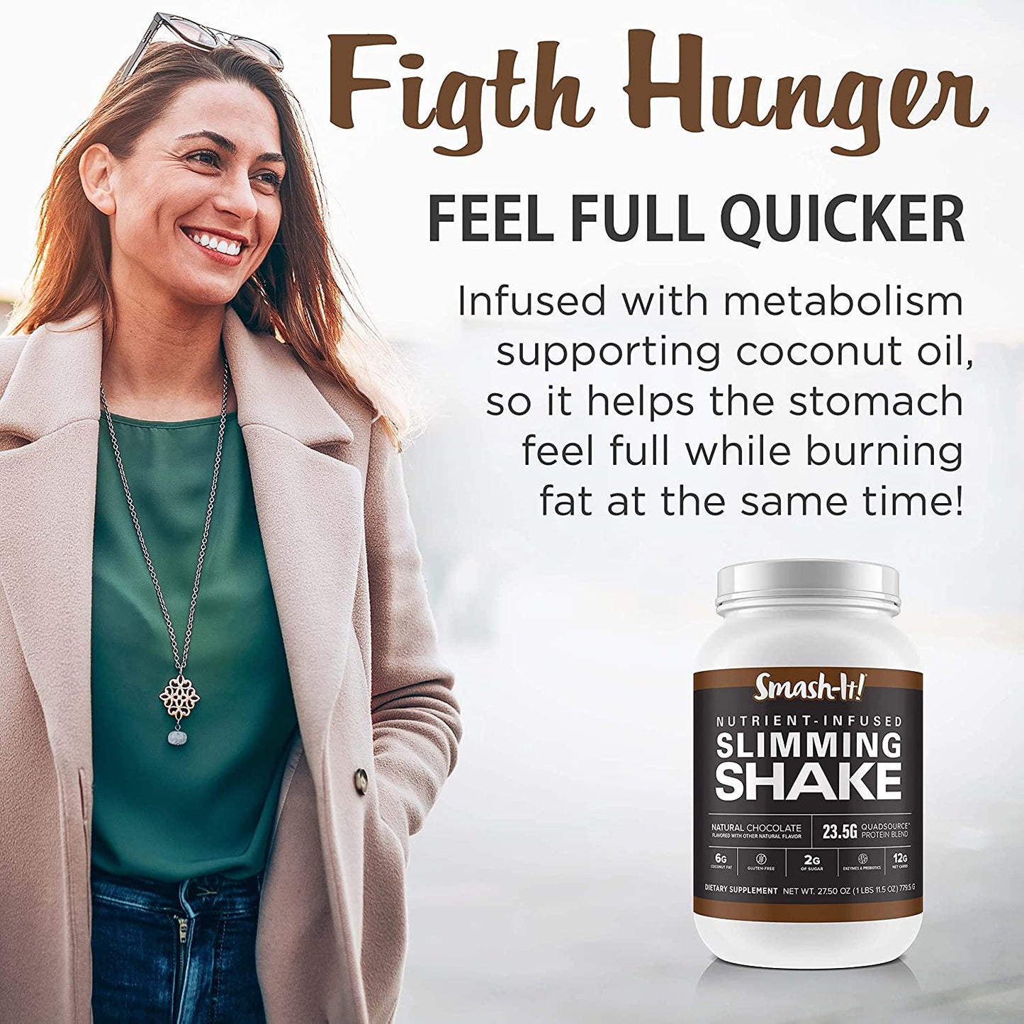 Primal Labs Smash-It Nutrient Infused Low Carb Protein Powder to Help Trim Down, Keto Meal Replacement Shake Powder, Gluten-Free Whey Protein Powder, Delicious Chocolate Flavor, 780 Grams