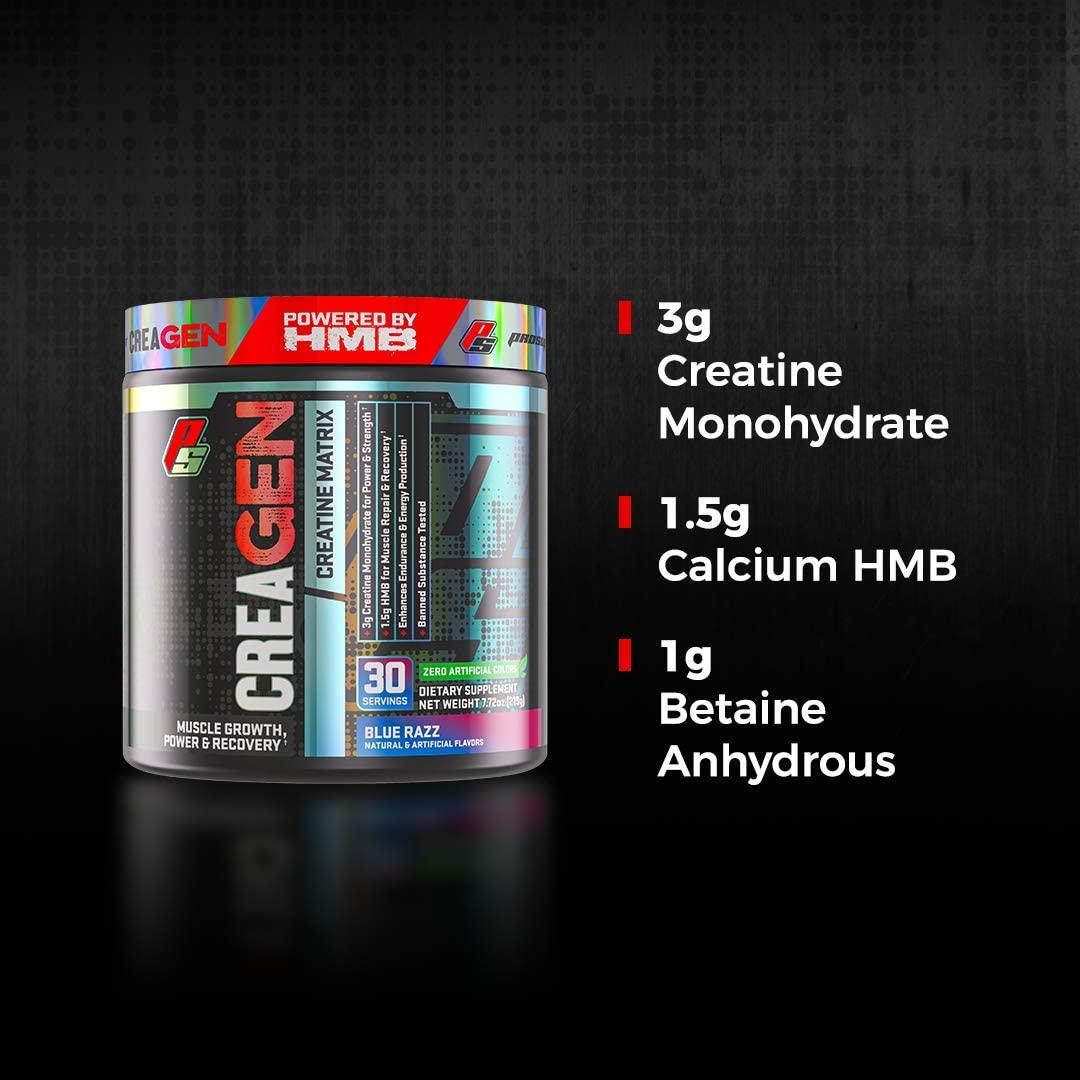 ProSupps CreaGEN Creatine Monohydrate Powder with HMB for Muscle Growth and Recovery - Creatine Matrix Workout Powder for Increased Energy, Strength and Power (30 Servings, Rocket Pop)