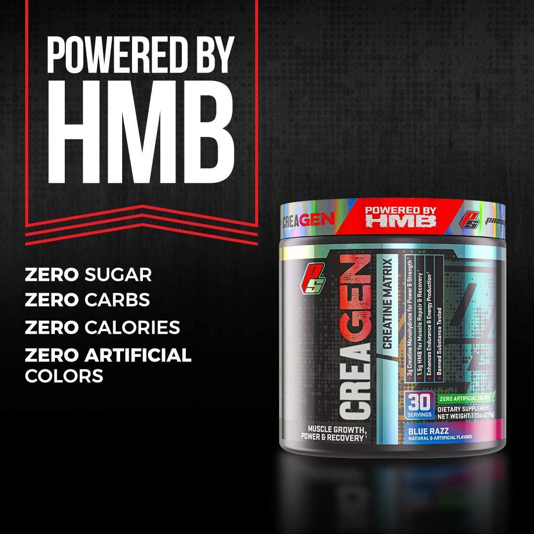 ProSupps CreaGEN Creatine Monohydrate Powder with HMB for Muscle Growth and Recovery - Creatine Matrix Workout Powder for Increased Energy, Strength and Power (30 Servings, Rocket Pop)