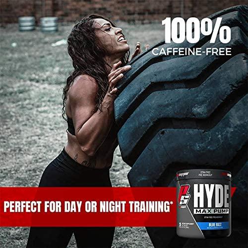 ProSupps Hyde Max Pump Pre Workout for Men and Women - Nitric Oxide Supplement for Pump and Endurance - Stimulant Free Pre Workout to Promote Blood Flow and Muscle Strength (Fruit Punch, 25 Servings)