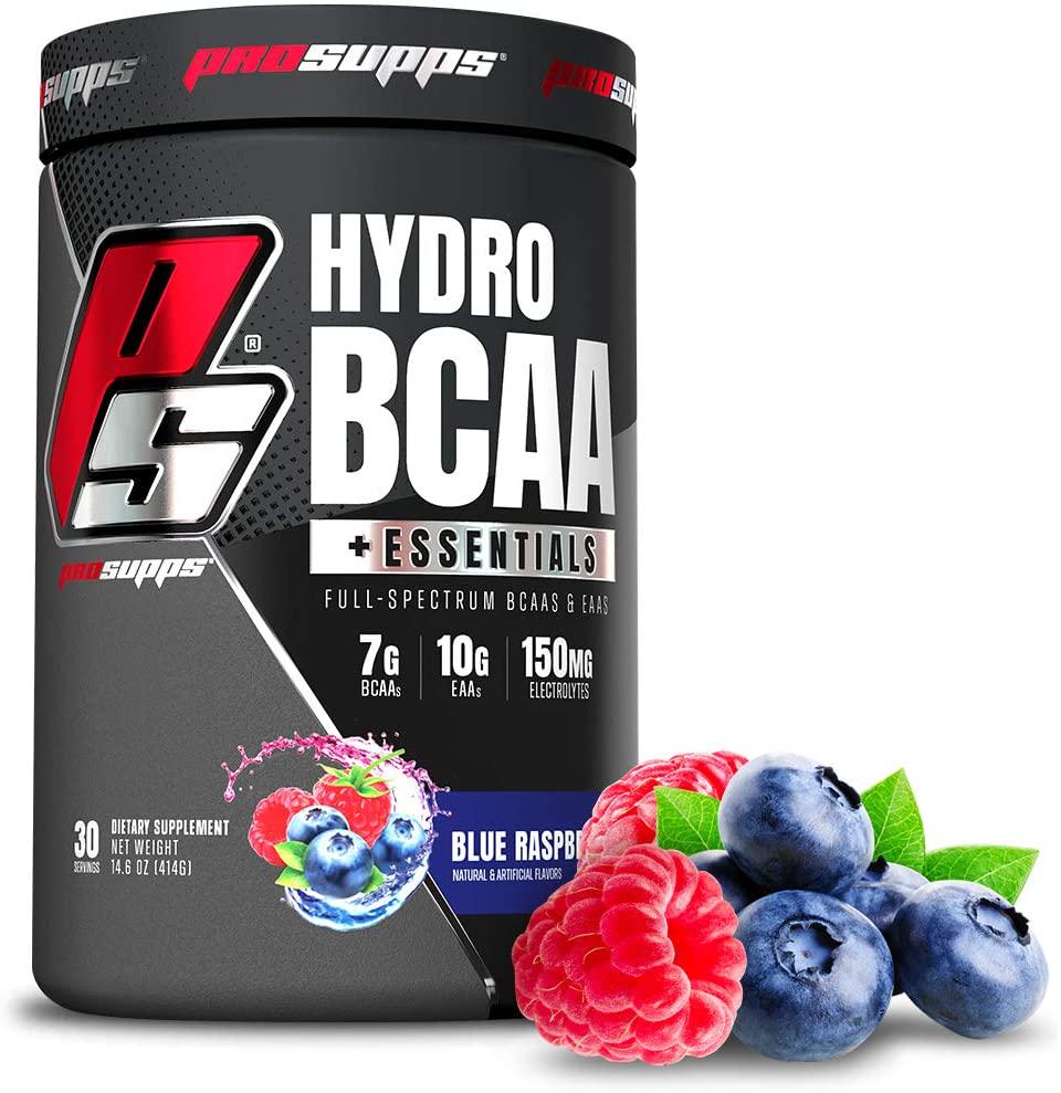 ProSupps HydroBCAA BCAA/EAA Full Spectrum Matrix, 7g BCAAs, 3g EAAS, 0g Sugar, 0g Carbs (Blue Raspberry, 30 Servings)