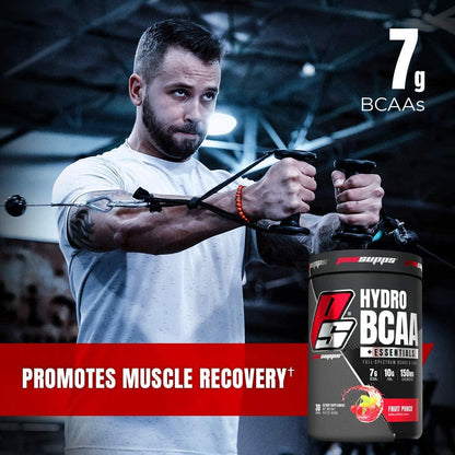 ProSupps HydroBCAA BCAA/EAA Full Spectrum Matrix, 7g BCAAs, 3g EAAS, 0g Sugar, 0g Carbs (Blue Raspberry, 30 Servings)