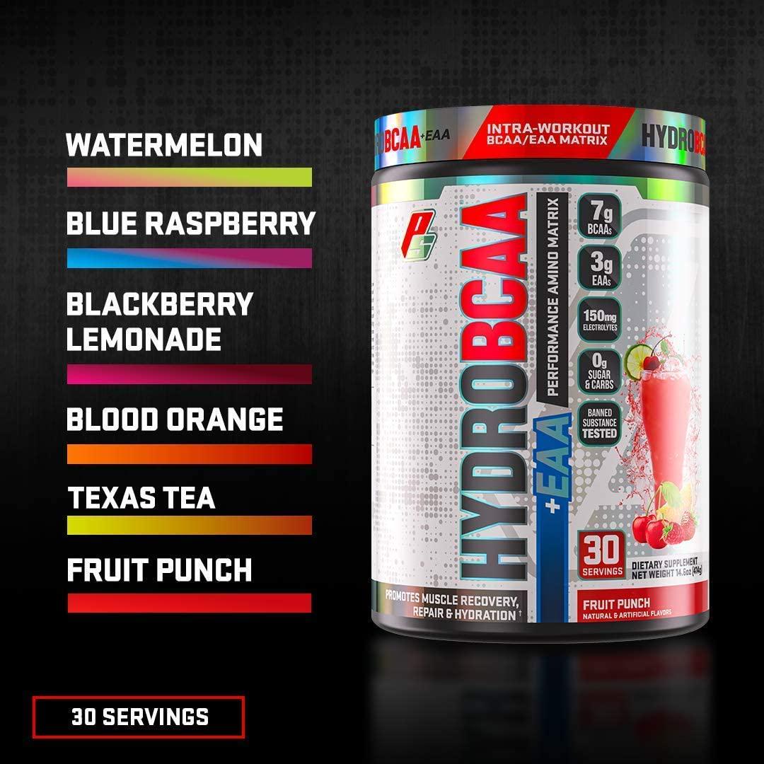 ProSupps HydroBCAA BCAA/EAA Full Spectrum Matrix, 7g BCAAs, 3g EAAS, 0g Sugar, 0g Carbs (Blue Raspberry, 30 Servings)