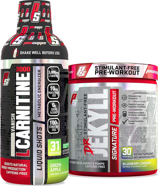 ProSupps L-Carnitine 3000 Green Apple and Dr. Jekyll Signature Blueberry Lemonade Bundle