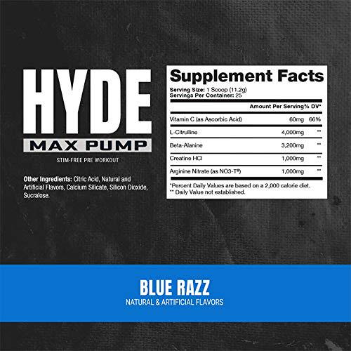 ProSupps Mr. Hyde Signature Blue Razz and Hyde Max Pump Blue Razz Bundle