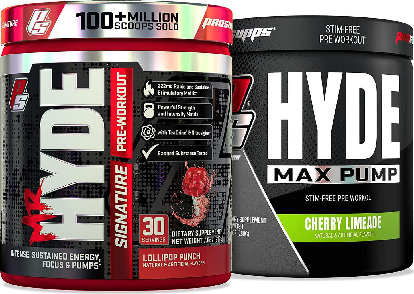 ProSupps Mr. Hyde Signature Lollipop Punch and Hyde Max Pump Cherry Limeade Bundle