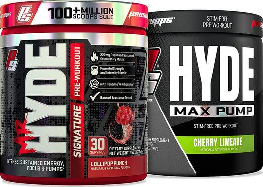 ProSupps Mr. Hyde Signature Lollipop Punch and Hyde Max Pump Cherry Limeade Bundle