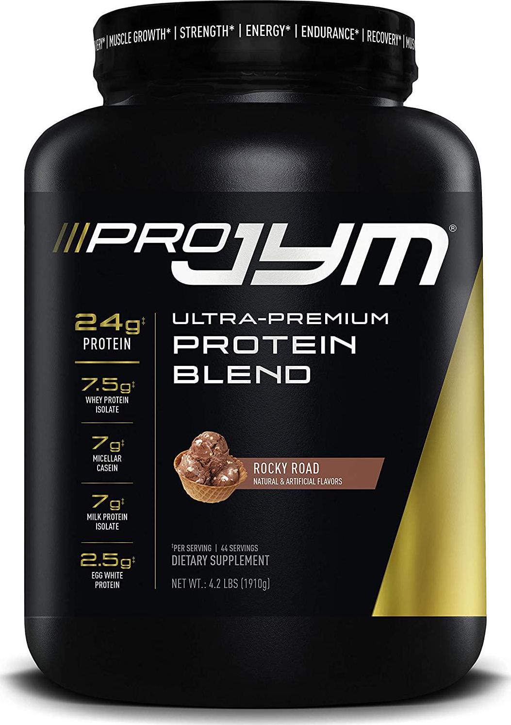 Pro JYM Protein Powder - Egg White, Milk, Whey Protein Isolates and Micellar Casein | JYM Supplement Science | Rocky Road Flavor, 4.2 lb