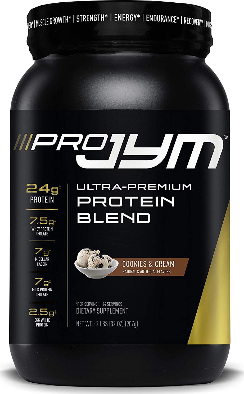 Pro JYM Protein Powder - Egg White, Milk, Whey Protein Isolates and Micellar Casein | JYM Supplement Science | Cookies and Cream, 2 lb