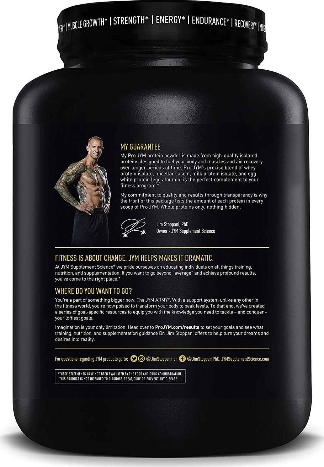 Pro JYM Protein Powder - Egg White, Milk, Whey Protein Isolates and Micellar Casein | JYM Supplement Science | Rocky Road Flavor, 4.2 lb