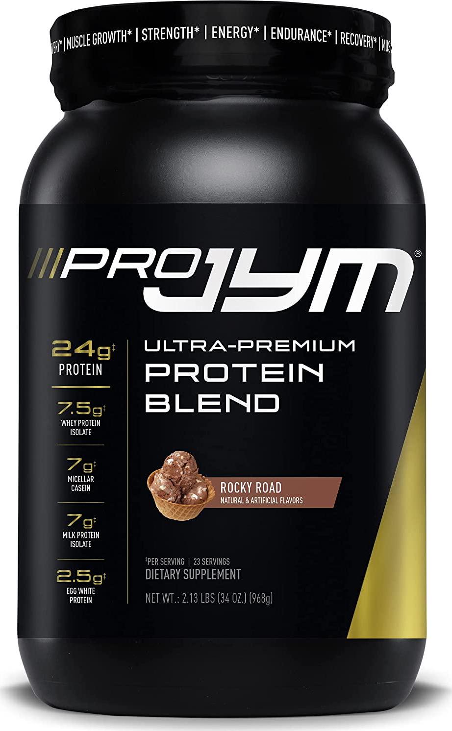Pro JYM Protein Powder - Egg White, Milk, Whey Protein Isolates and Micellar Casein | JYM Supplement Science | Rocky Road Flavor, 2 lb