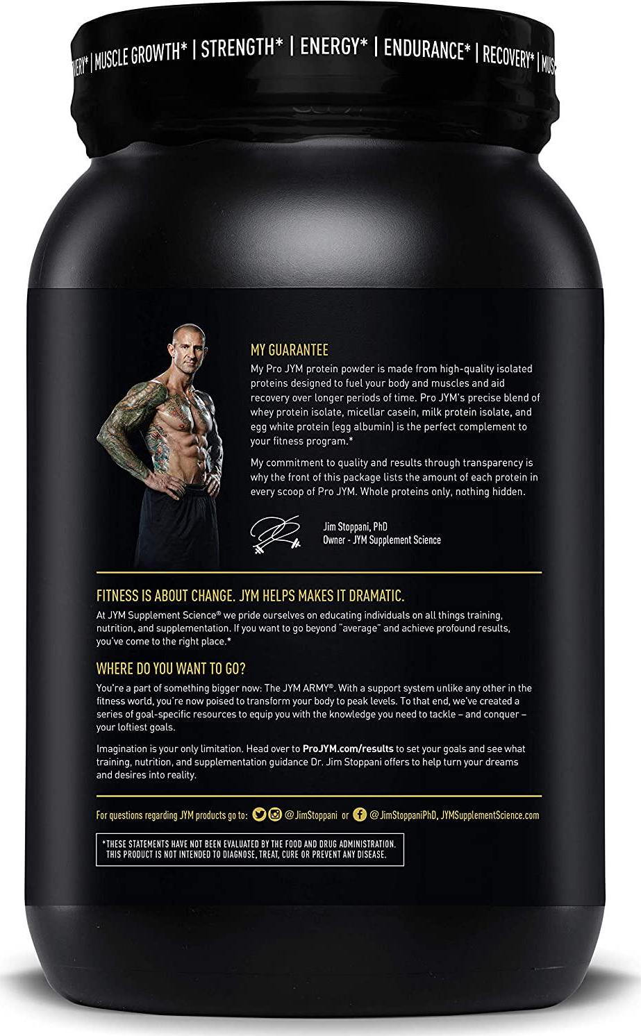 Pro JYM Protein Powder - Egg White, Milk, Whey Protein Isolates and Micellar Casein | JYM Supplement Science | Cookies and Cream, 2 lb