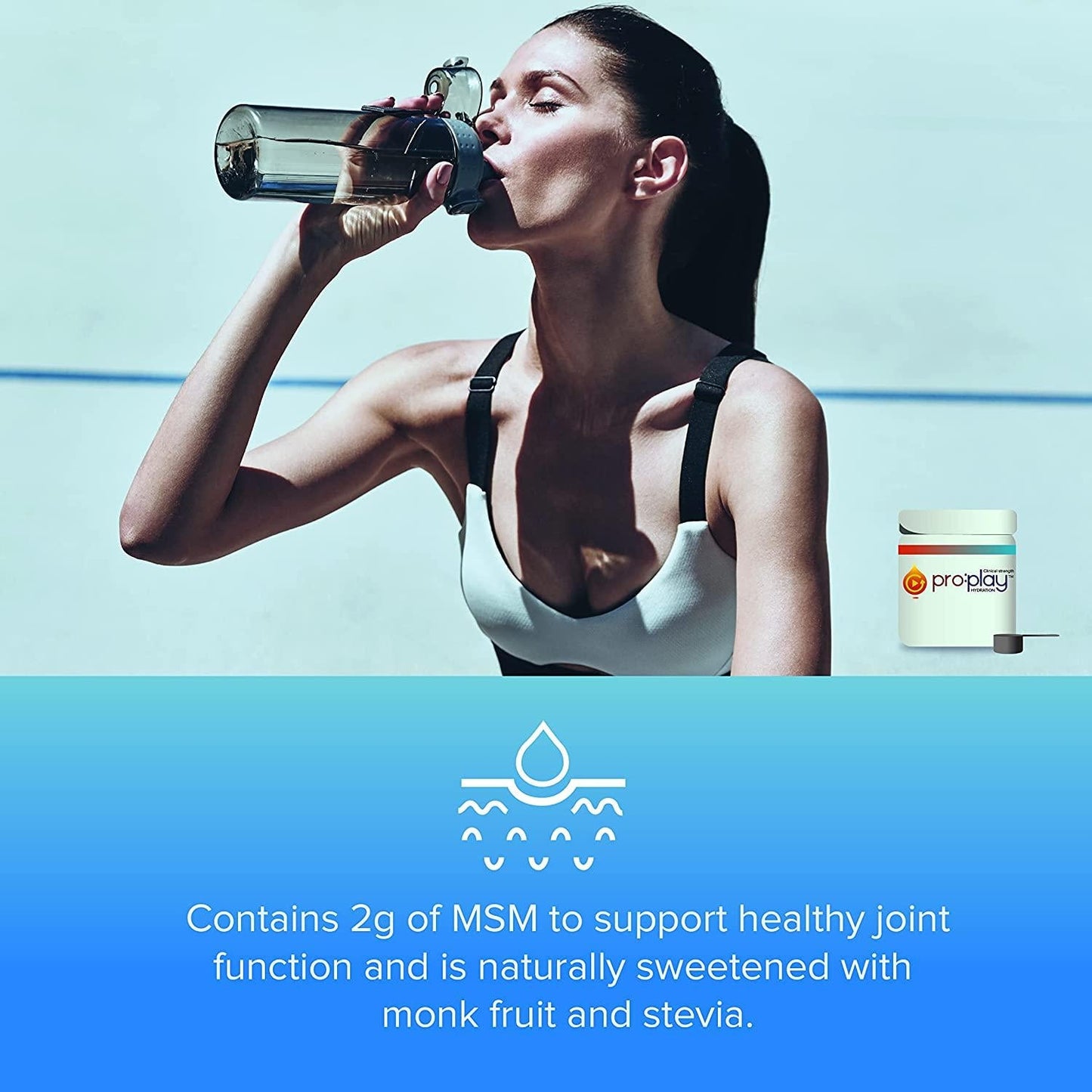 Pro:Play - 8 Stick Packs Blue Raspberry - Electrolyte Hydration Drink with Magnesium + Zero Sugar - All Natural