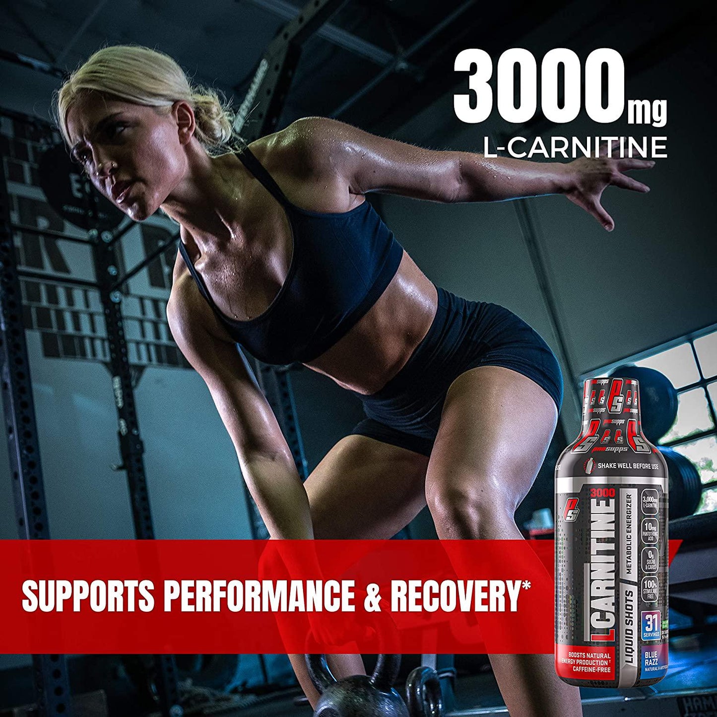 Pro Supps L-Carnitine 1500 Liquid Fat Burner, Metabolic Enhancer (Berry Flavor), 31 Servings, Torch Fat and Get Ripped