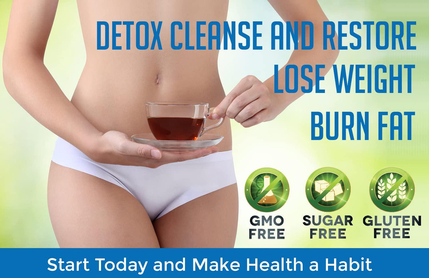 Probiotic Complete Tea 28 Day Weight Loss Detox Reduce Bloating Constipation Cleanse Caffeine Free Ganeden BC30 Probiotic + Free E-Book Guide