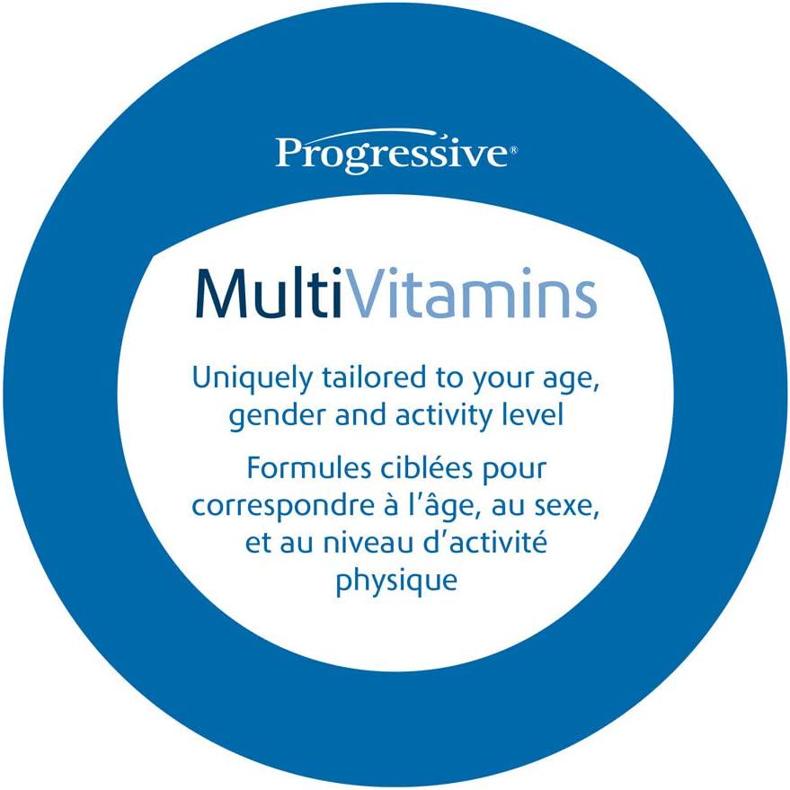 Progressive MultiVitamin for Active Men - 120 Capsules | Made with Glutamine, ALA, CoQ10, Green Food Concentrates, Chromium, Tribulus, Zinc, Vitamin D3 and Vitamin K2
