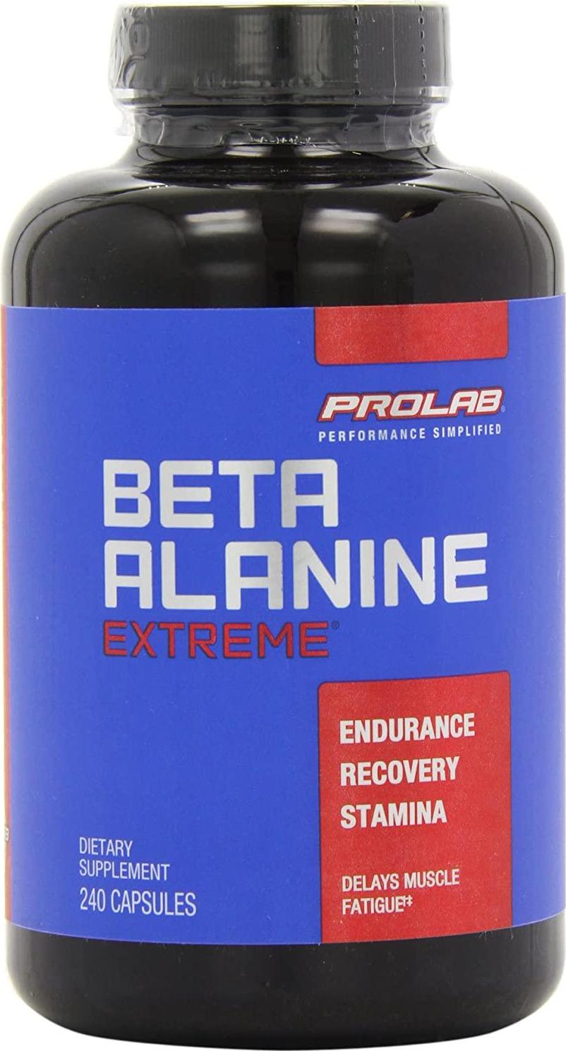 Prolab Beta Alanine Extreme CarnoSyn 3200mg, Amino Acid, Pre-workout Supplement, Increase Aerobic Endurance, Muscle Strength, Power, Speed and Higher Reps, Reduce Muscle Fatigue and Lactic Acid Buildup, 240ct