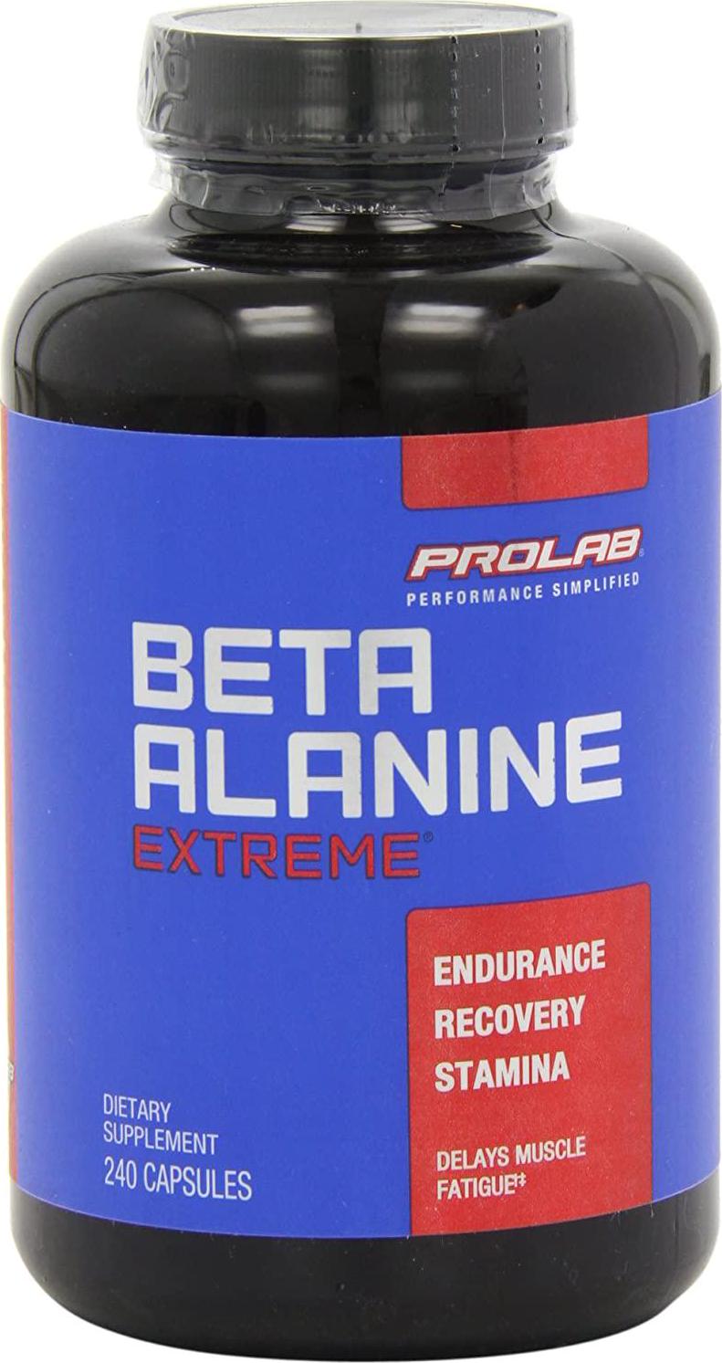 Prolab Beta Alanine Extreme CarnoSyn 3200mg, Amino Acid, Pre-workout Supplement, Increase Aerobic Endurance, Muscle Strength, Power, Speed and Higher Reps, Reduce Muscle Fatigue and Lactic Acid Buildup, 240ct