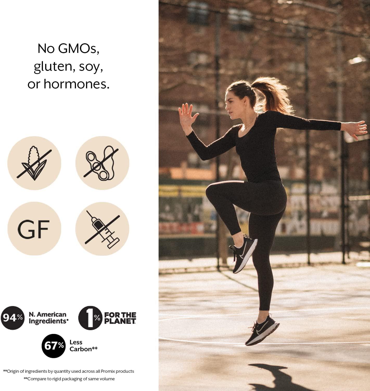 Promix Casein Protein Powder, Chocolate - 5lb Bulk - Grass-Fed and 100% All Natural - Slow and Sustained Recovery ­Post Workout Fitness - Shakes, Smoothies, Baking and Cooking Recipes - Gluten-Free